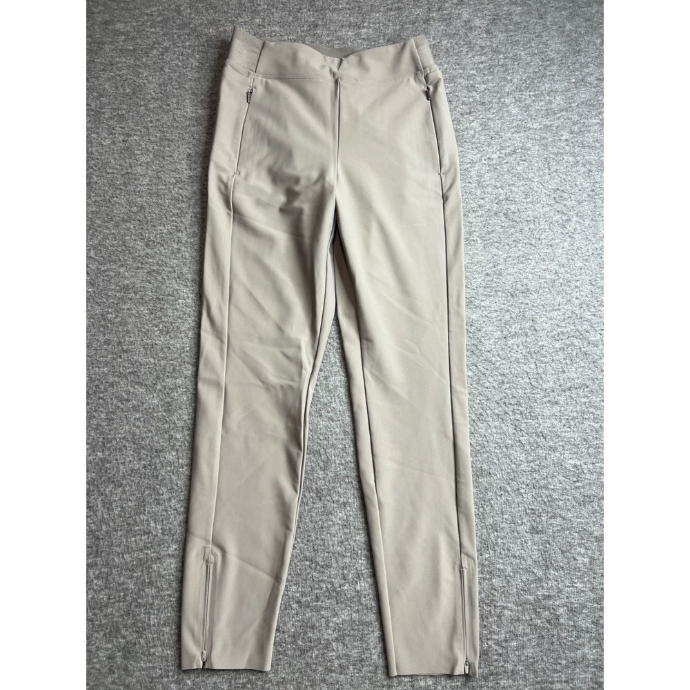 Lululemon Here to There Pant Taupe Tan High Rise Ankle Zip Stretch Trousers Sz 4